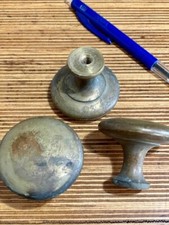 3 garnitures Décoration Boutons ancien de meuble patères porte manteau bronze