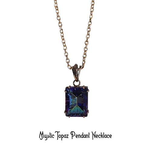 Genuine mystic topaz necklace - genuine,