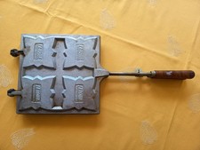 Vintage Ancien moule à  4 gaufres Croque-Monsieur Madeleine Gaufrier L'ETOILE