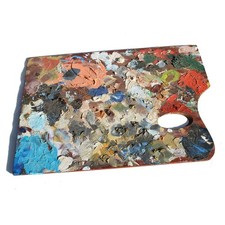 Ancienne palette de peintre / peinture