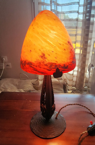 Lampe table verre - de,