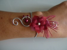 Bracelet Bordeaux/Ivoire/Blanc