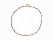 NEUF BRACELET ATELIER VM TRECCIA OR JAUNE ET OR BLANC 18K T15.5 GOLD BANGLE 450€