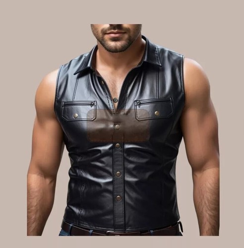Chemise cuir motard - en, de