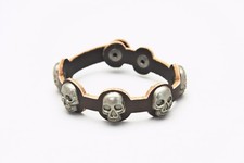 Bracelet maron skull rond