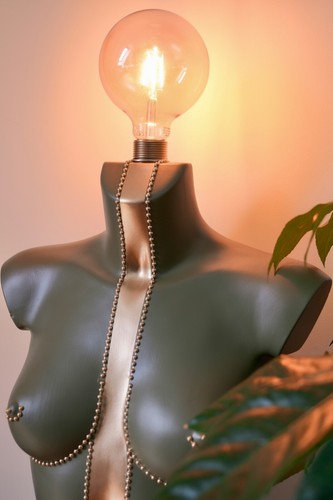 Lampe design unique buste - -,