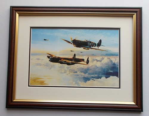 Aircraft print framed escort - print,