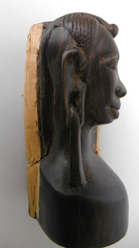 Buste africain sculpte bois - buste,
