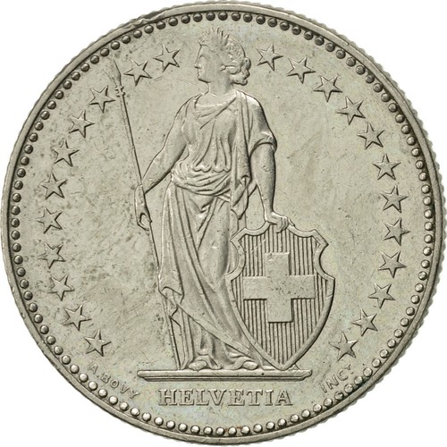 Monnaie suisse 2 francs - monnaie,,