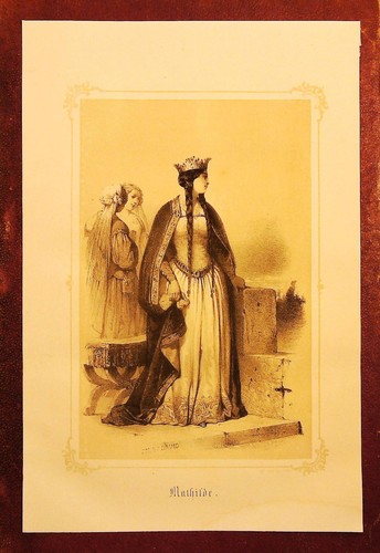 Gravure 1852 mathilde reine - gravure,