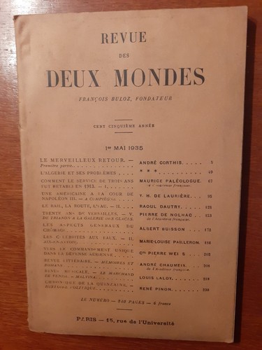 Revue des deux - la,