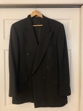 Holt Renfrew 42 Long Mens Black Blazermade In Canada 100% Wool