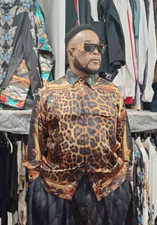 Chemise en soie imprimée