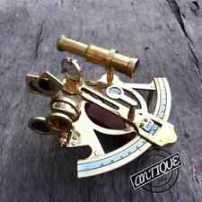 Ancienne échelle de sextant de navigation en bois/laiton nautique vintage ast...