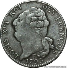 V9699 Rare Ecu 6 Livres Louis