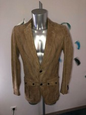 veste en cuir agneau suède camel MC GREGOR taille S homme L femme modèle mixte 