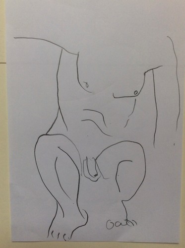 Dessin original nu - original, masculin