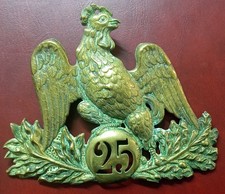 PLAQUE DE SHAKO 25° REGIMENT