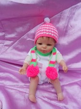 bonnet+écharpe compatible avec poupée reborn collection raynal corolle 20/25 cm