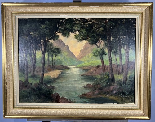 Huile sur toile ecole - sur,