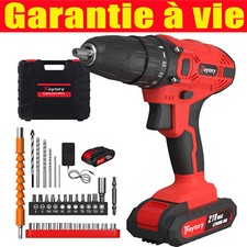 Perceuse Visseuse à Percussion Sans Fil Rechargeable Led Avec 1-2 Batterie