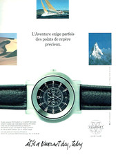 publicité Advertising 0323 1990   montre Vuarnet  étanche  100 m  aventure