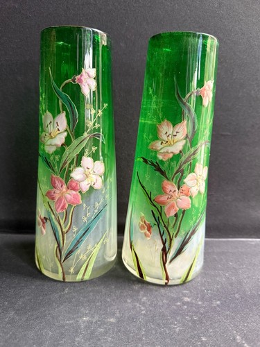 Paire vases émaillés - émaillés, –