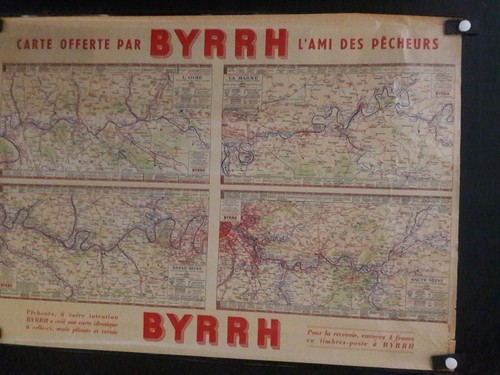 Affiche byrrh cartes peche - affiche,