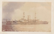 CPA MARINE DE GUERRE / CARTE PHOTO / HMS ROYAL SOVEREGN / CUIRASSE