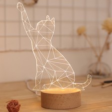  Night Light Lampe Poser Animal Veilleuse Chat Animale Décorative