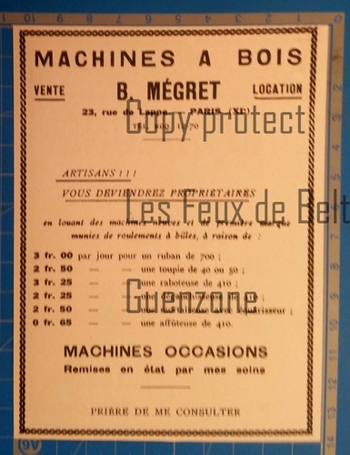 Machines bois megret - machines, a