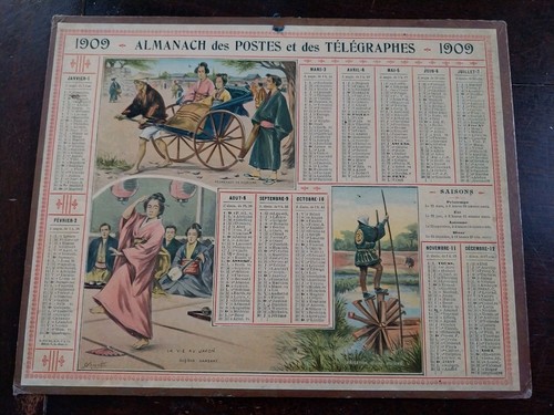 Calendrier des postes ancien - calendrier,