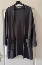 Long gilet maille gris - gilet,