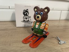 Ours À Ski MS 293 Jouet Mécanique En Tôle Avec Sa Clé 