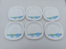 6 soucoupes Arcopal opaline