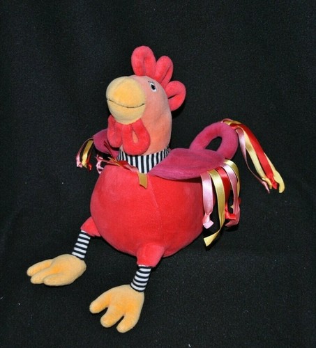 Peluche doudou coq poule