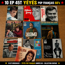 Lot 10 Vinyles 45T EP Années