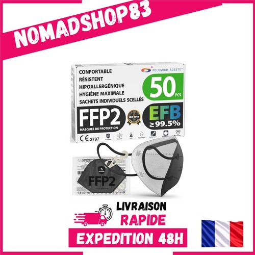Masques ffp2 noirs - 50,
