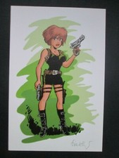 WALTHERY  EX LIBRIS SIGNE PIN UP   NEUF