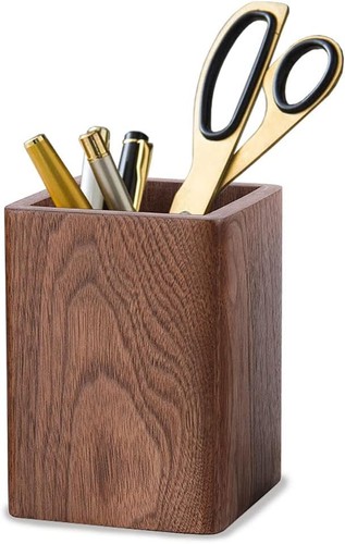 Porte crayon bois noyer noir - bois,