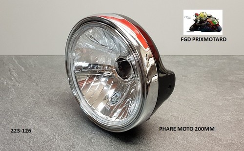 Phare moto rond - moto, 200mm