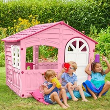 Maison Pour Enfants Rose Jardin Grande Petite XXL Interne et Extérieur H.130