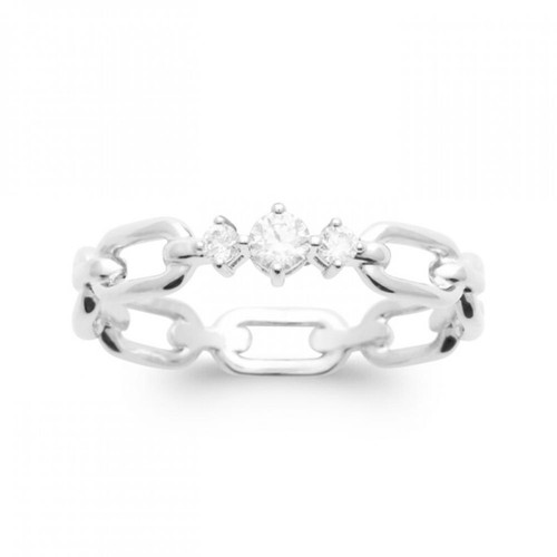 Bague chaînette rigide oxyde - rigide,