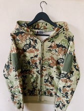 Vintage Y2K Bape A Bathing Ape Octopus Camo Full zip Hoodie Green / Kaki
