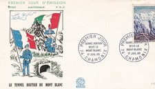 FRANCE 1965 FDC TUNNEL ROUTIER SOUS LE MONT BLANC  YT 1454