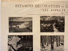 Estampes décoratives en couleurs du peintre Henri Rivière, 1910.
