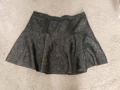Candie black silver skirt - silver,