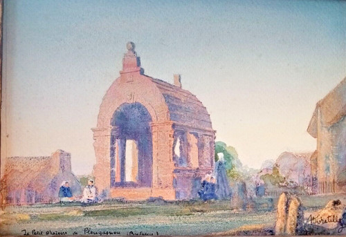 Aquarelle scène pardon - de,