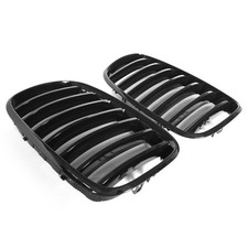 2 GRILLE DE CALANDRE NOIR GLOSSY BRILLANT BMW X6 E71 DE 2008 A 2014