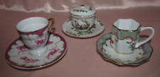 Lot de 3 petites tasses miniatures collection porcelaine dinette poupée